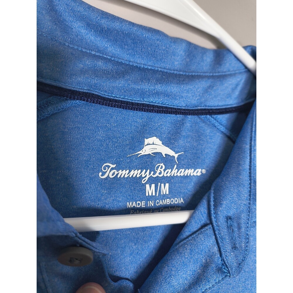 Tommy Bahama Blue Mens Polo Collar Performance Quick Dry Shirt Size Medium - Picture 6 of 12